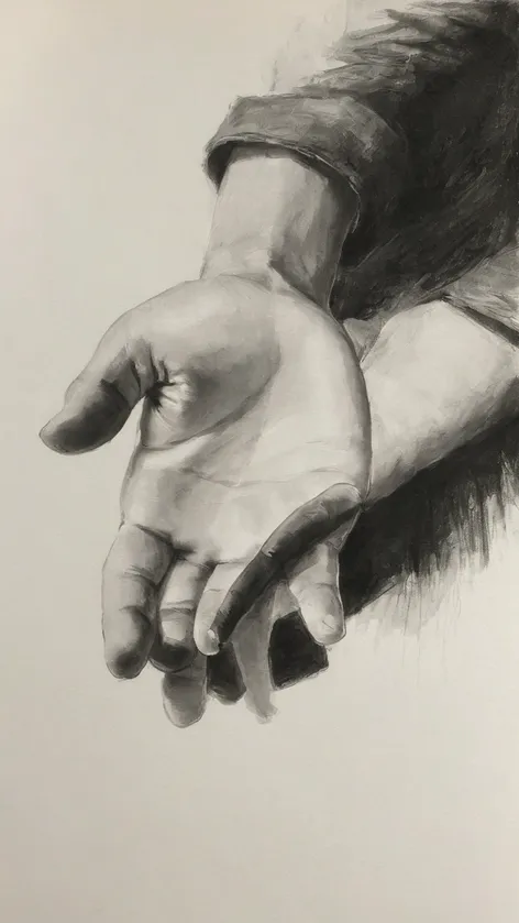 hand reaching out drawing