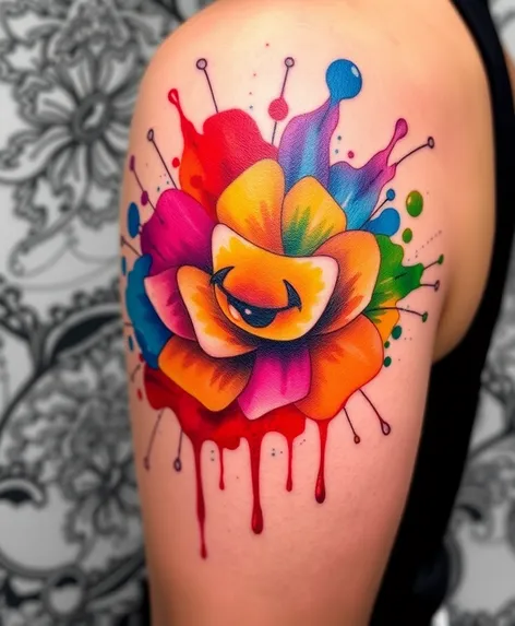 water color splash tattoo