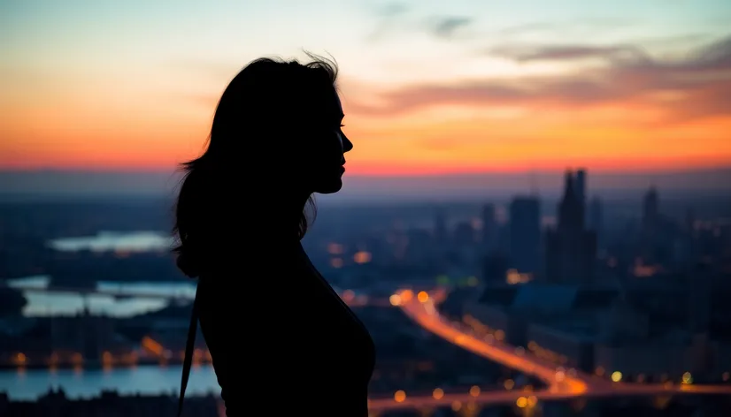 woman silhouette photography