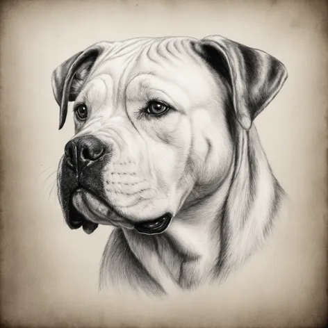 American bulldog drawing or