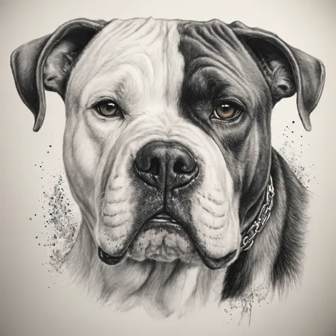 American bulldog drawing or