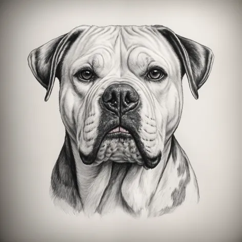 American bulldog drawing or