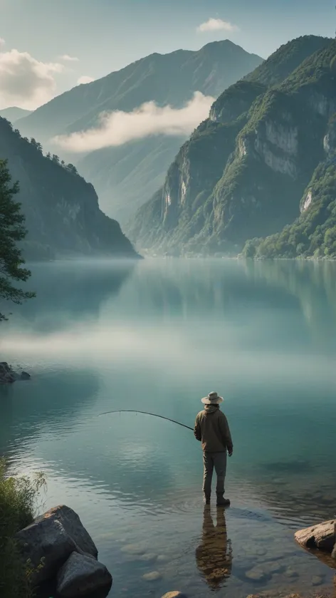 man fishing