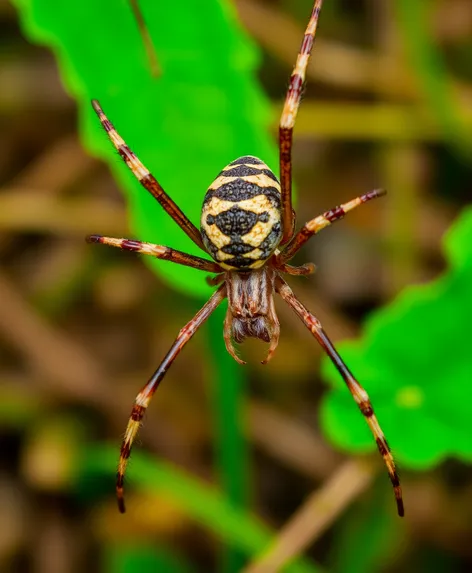 brown spider with black