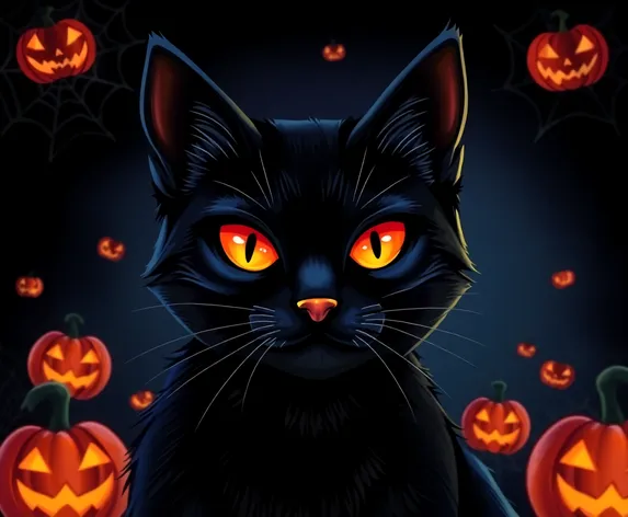 halloween cat drawing