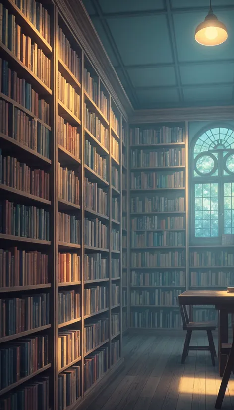 library aesthetic background anime