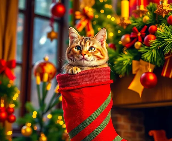 cat christmas stocking