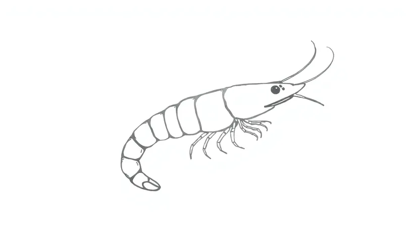 simple sketch of shrimp