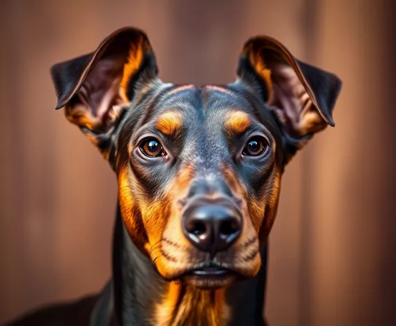 brown doberman pinscher