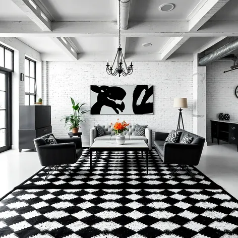 black and white checkered