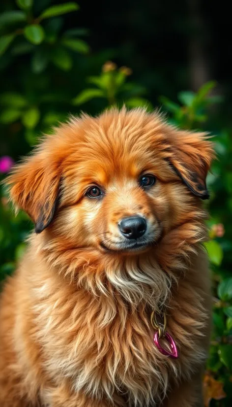 brown fluffy dog