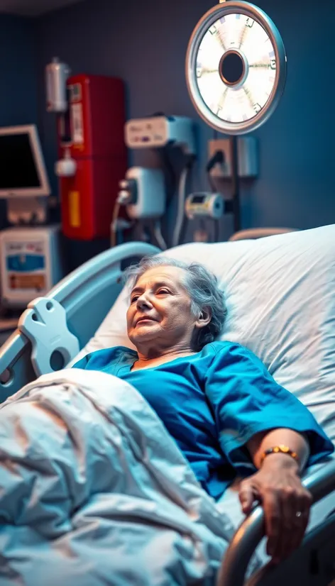 lady in hospital bed