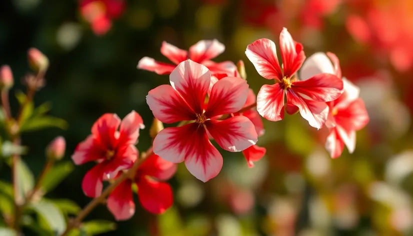 red and white flowers