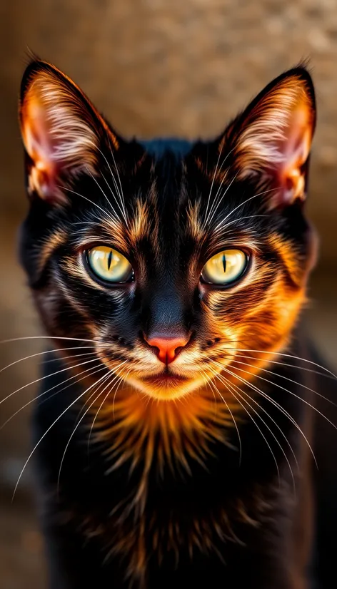 black and orange cat