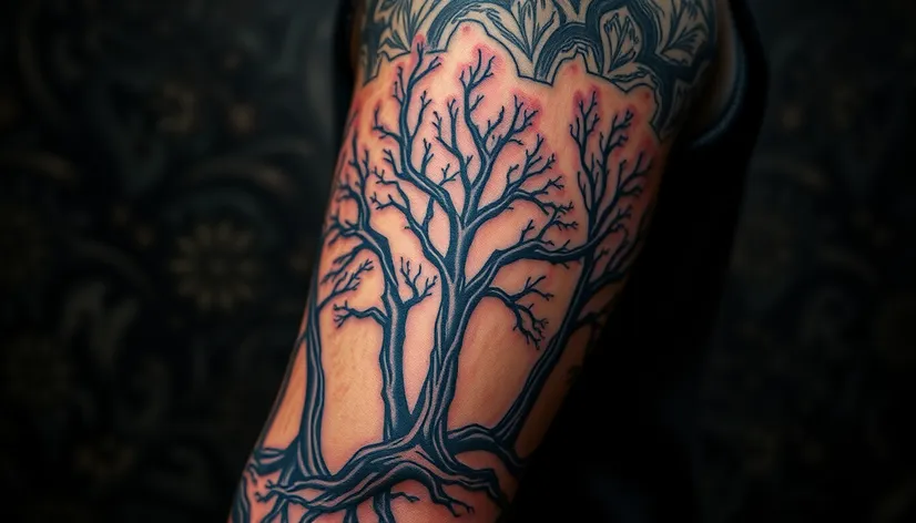 tattoo trees sleeve