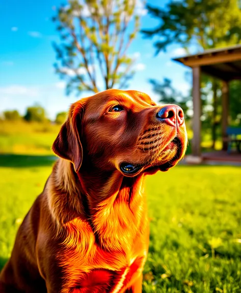 red lab dog