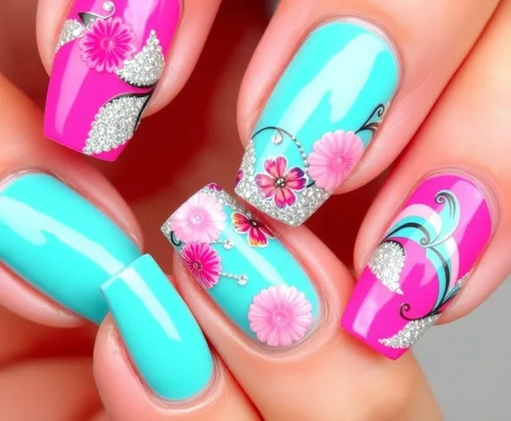 summer pink nail designs