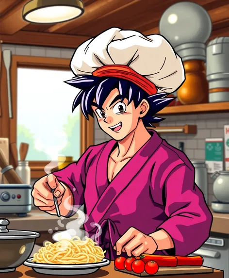 goku cooking