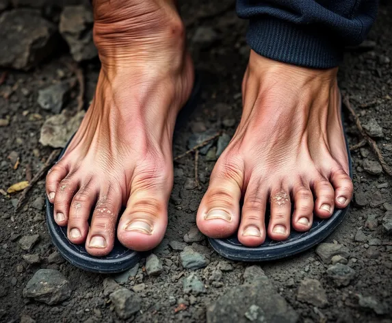 masculine feet