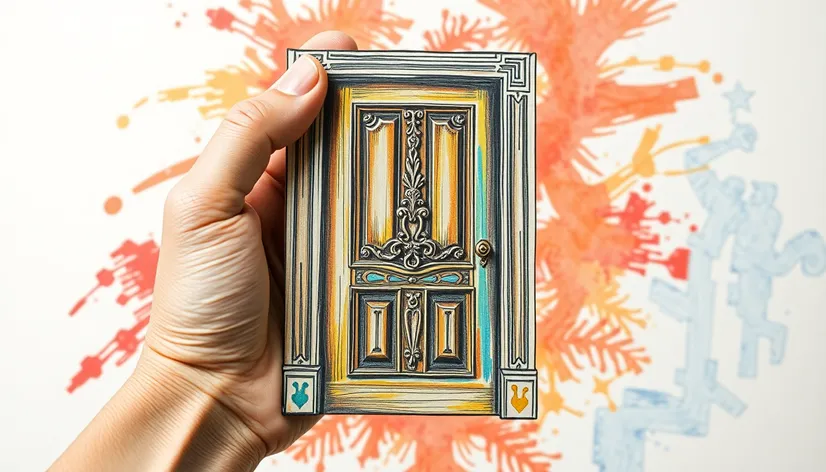 holding a door drawing