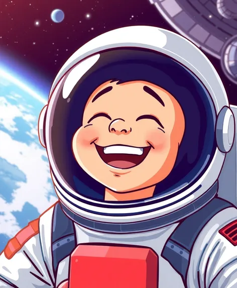 astronaut laughing