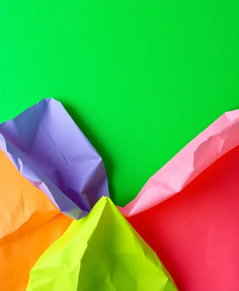 unfold colourful paper green