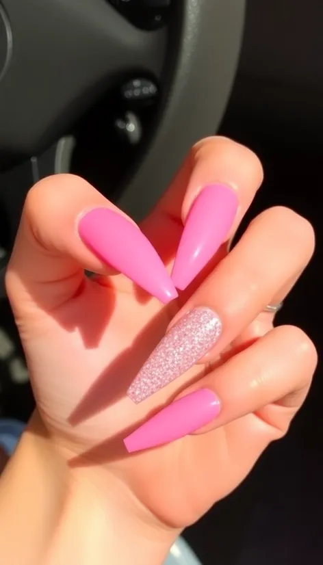 pink gel nails