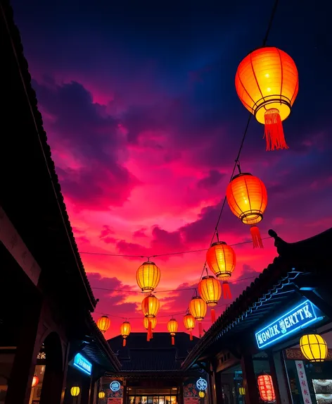 sky fire lanterns