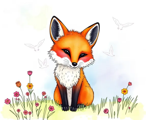 coloring pages fox