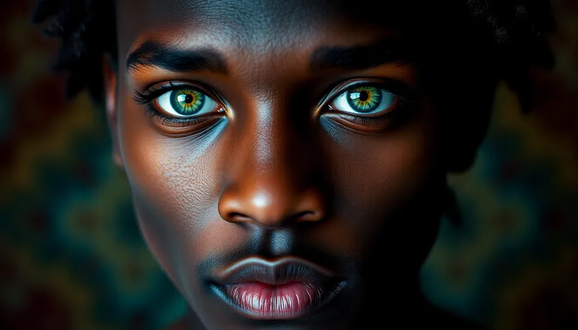 black person with green