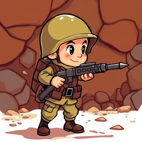 war soldier illustrator tiny