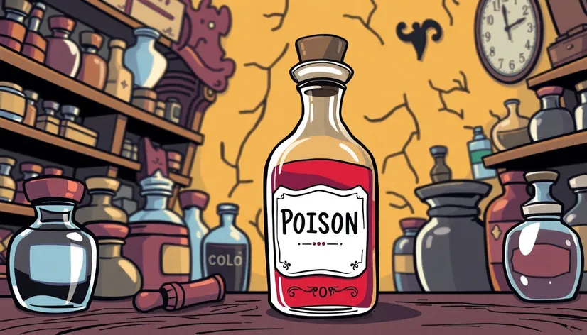 poison bottle cartoon