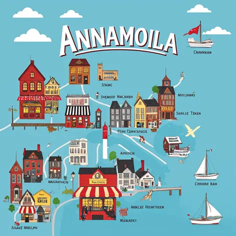 cartoon map Annapolis maryland