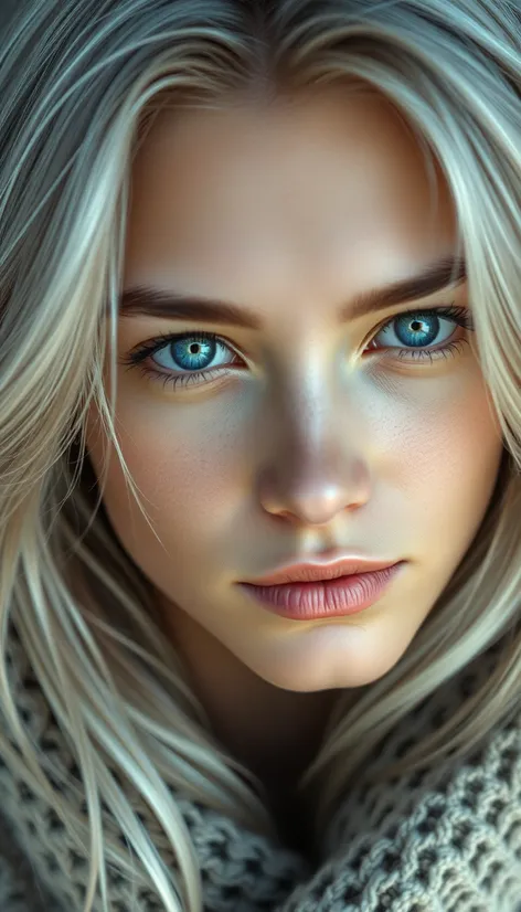 silver hair blue eyes