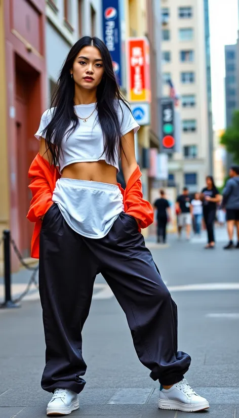 crop top with baggy