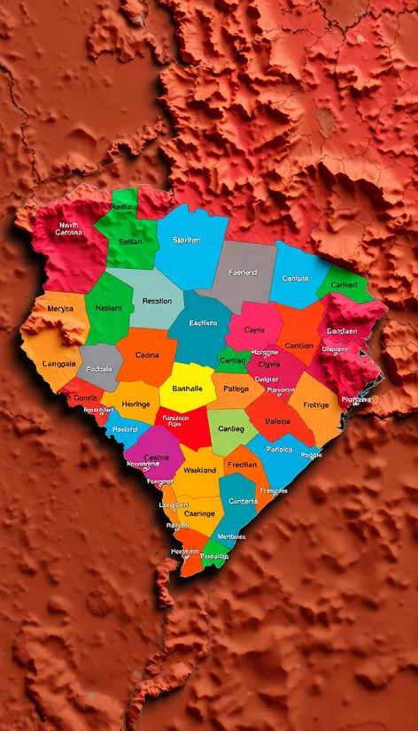 north carolina map with