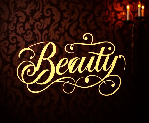 calligraphy beauty word png