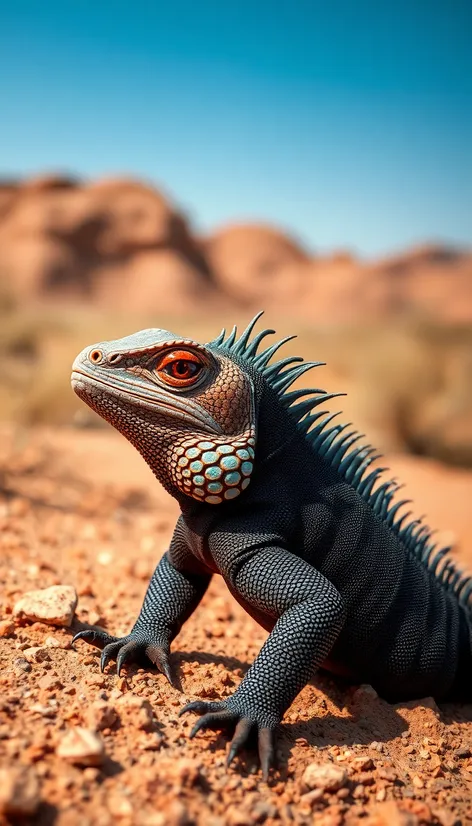 black spiny tailed iguana