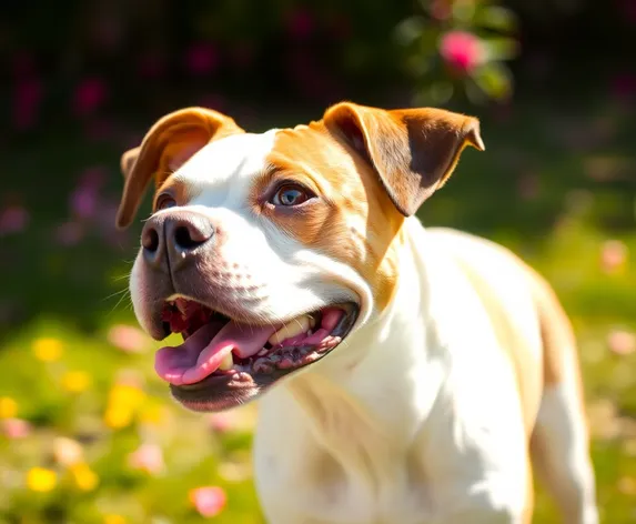 a white boxer dog