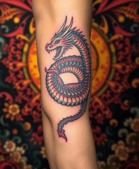 dragon ouroboros bicep wrap