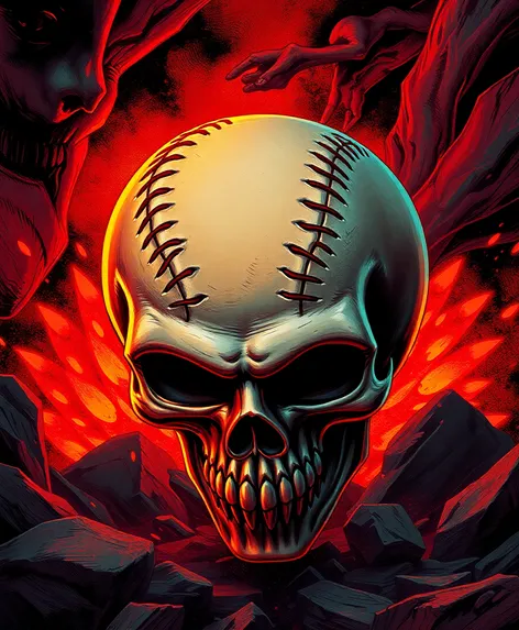 skull baseball