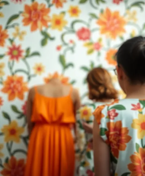 light orange dress