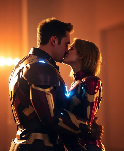 iron man kissing