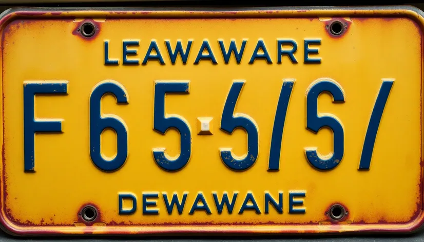 delaware number plate