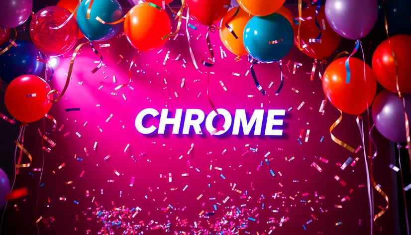 chrome themed flyer party