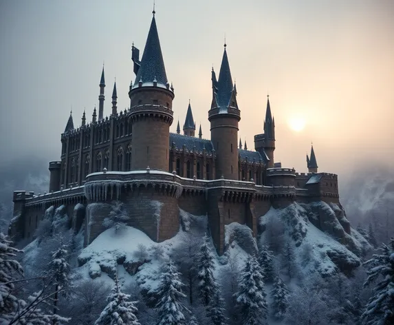 hogwarts castle in winter