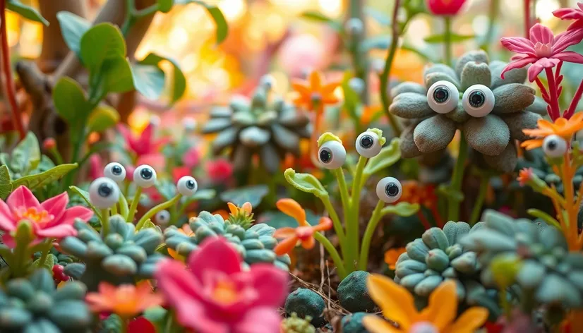 plants googly eyes