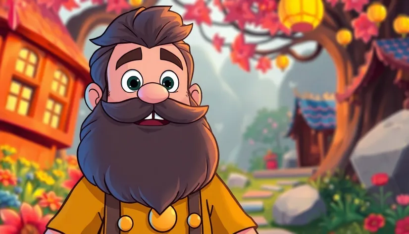 bearded cartoon character