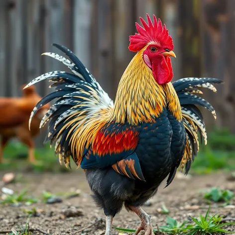 barred rock rooster