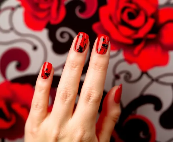 red ombre nails